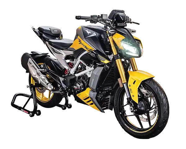 Back of the TVS Apache RTR 160 4V with LED tail lamp.