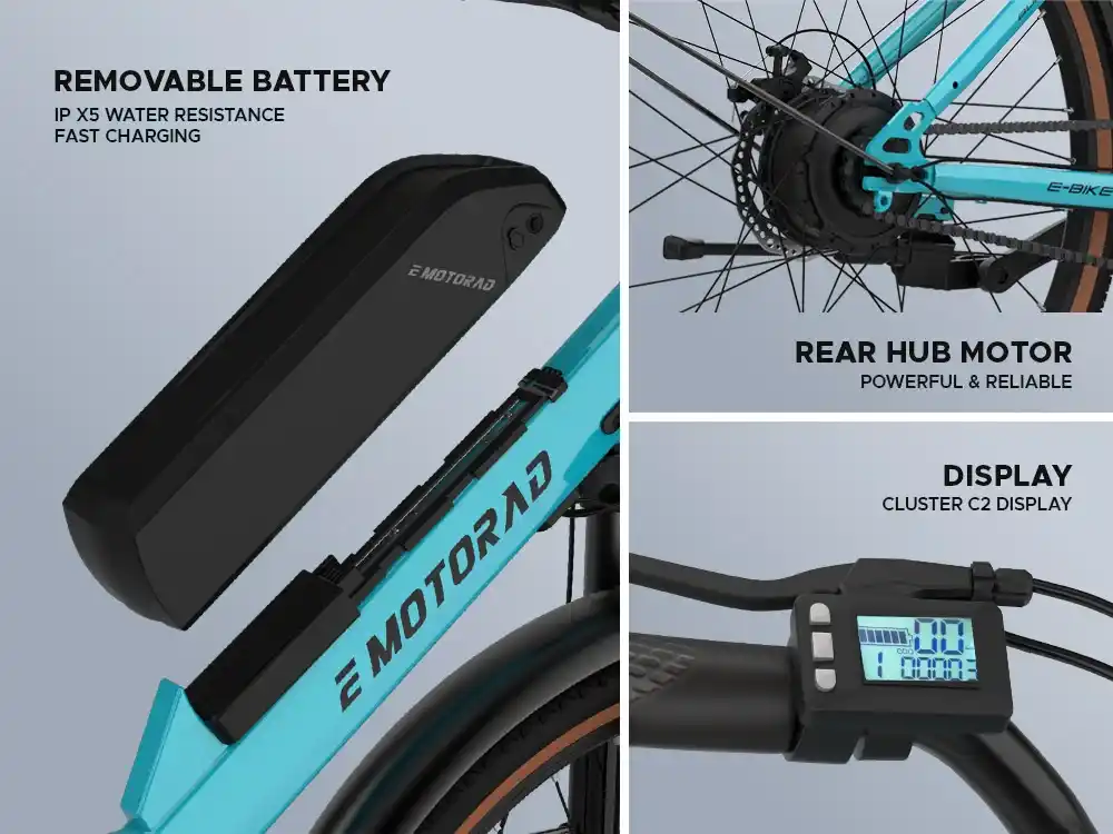 EMotorad ST-X electric bike on a beautiful road
