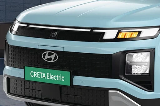 : Hyundai Creta EV front grille close-up