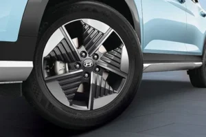 Hyundai Creta EV tyre close-up
