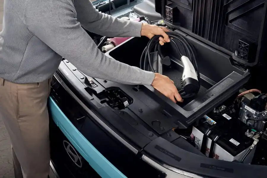 Charging port of Hyundai Creta EV