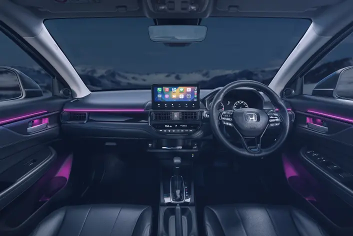 Honda Elevate Black Edition dashboard and steering wheel